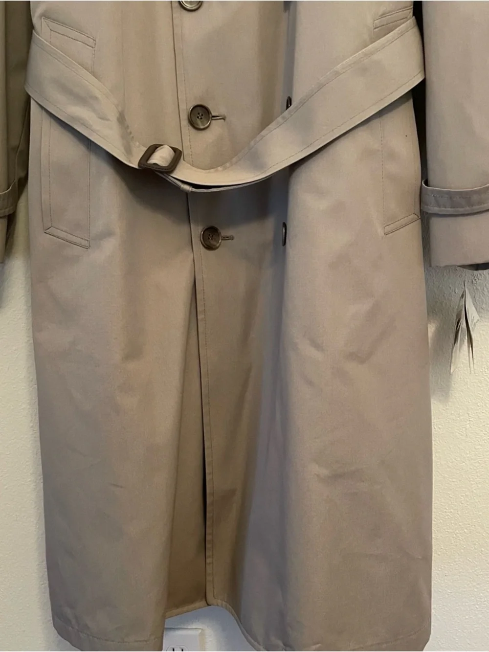 Vintage‎ London Fog Douglas Trench Coat Men’s 42 Reg Tan/Khaki NWT Made In USA